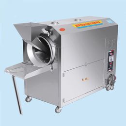 Fried Chestnut Machine Cashew Peanuts Macadamia Nut Baking Machine Commercial Horizontal Nuts Roasting Machines 220V