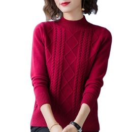 Women's Sweaters Autumn Women Pullovers Winter Women Sweater Ladies Long Sleeve Knitted Pullovers Top Loose Thick Femme Pull Jumper W2396 220920