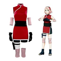 Vente en gros Ninja Sakura cos Cost Wind soufflant Sakura Cosplay Costume Costume Performance Suit
