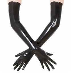 Fashion Catsuit Costumes PVC Faux Leather Sexy black red opera long gloves fetish