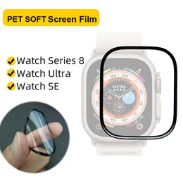 PET Soft Waterproof Screen Protector Film For Apple Watch Ultra 8 SE 7 45MM 41MM Not Tempered Glass iwatch 6 5 4 3 2 1 42 38MM HD Films