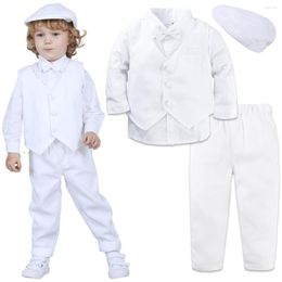 Clothing Sets Baby Boy Baptism Formal Outfit Toddler Gentleman Party Set Infant Wedding Christmas Xmas Birthday Clothes Bow Tie 3PCS