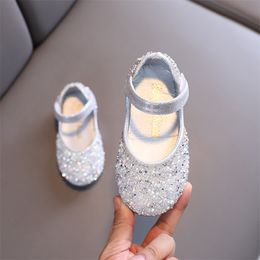 Sneakers Autumn Girls Leather Shoes Spring Pearl Bow Princess Soft Children Baby Toddler Single G06 220920