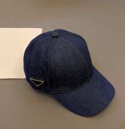 Designer Denim Baseball Cap Hat Women Men Ball Caps Adjustable Sporty Sun Hat