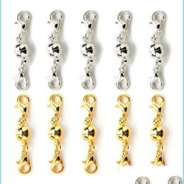 Clasps Hooks Sier/Gold Plated 6Mm/8Mm Powerf Magnetic Magnet Necklace Lobster Clasps Ball For Jewellery Diy C3 Drop Delivery 2021 Find Dhcrv