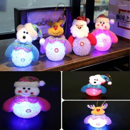 Christmas Decorations LED Nightlights Santa Elk Snowman Bear Tree Decoration Small Pendants Drop Christmas/Wedding/Party For Home