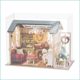OverTop Cuteroom DIY casa de muñecas Hecha a Mano de Madera en Miniatura decoración del hogar Muebles Bar 