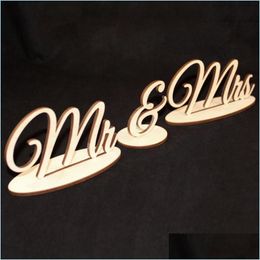 Party Decoration Wedding Signs Wood Mr Mrs Table Sign For Bride And Groom Drop Delivery 2021 Home Garden Festive Party Su Sports2010 Dhgq8