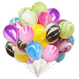 Party Decoration 12inch Colourful stripe Helium Balloon Baby Shower Birthday Wedding Kids Room decor round latex balloons for halloween christmas prop toy balloons