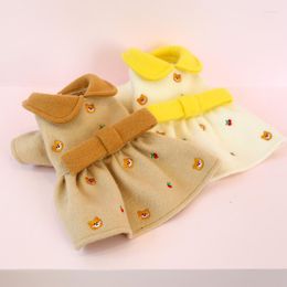 Dog Apparel Fashion Cute Cat Autumn And Winter Products Warm Pacify Clothing Princess Cheese Bear Woollen Cloth Skirt Holiday