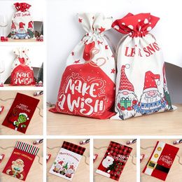 Christmas Decorations Candy bag Christmas Halloween gunny bag mouth tie cartoon gift bags apple bagLT039