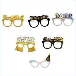 Party Decoration 6Pcs Festival Performance Eyeglasses Paper Decorative Glasses Po Prop Drop Delivery 2021 Home Garden Festive Party S Dhrfz