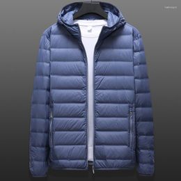 Men's Down Men's & Parkas Large Size Winter Hooded Ultra Light Jacket Men Windbreaker Outwear 90% White Duck Padded Puffer Warm Coat