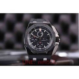 Luxury Watch for Men Mechanical Watches Jf International 26400 Carbon Fiber Man Automatic Timing Clock Swiss Brand Sport Wristatches