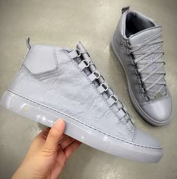 Arena Shoes Men's Sneaker Shoes Flat Wrinkle Luxury Shoes Cheap Brand High Top Men 'S Leather Trainer Party Walking shoe