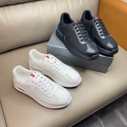 Luxury Casual Shoes Men shoes Mesh and Leather Calfskin Sneakers FASHION Comfort Outdoor Trainers lace up flats Walking Shoe