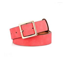 Belts Women Belt Square Buckle For Adjustable Waistband Fashion Girls 7 Colours PU Leather 2022