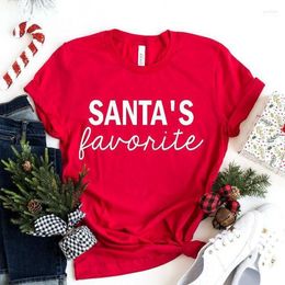 Women's T Shirts Santa's Favourite Women Tshirt Merry Christmas Aesthetic Casual T-shirt Cotton Girl Ulzzang Festival Funny Tops Drop