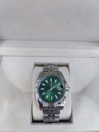 Originalbox -Zertifikat 18K Gold Präsident männliche Uhren Tag Datum Diamonds Green Dial Watch Männer Edelstahl Diamond Lünette Automatische Armbanduhr 2022