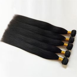 peruvian hairs UK - Mink Brazilian virgin Human Hair Weaves silky Straight 8-30inch ladies prefer Indian remy Weft 10bundles factory whole 2909