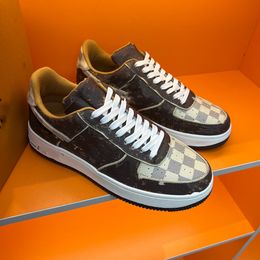 Shoes Designer top version pure handmade 2022ss Luden Ni three-way name brown Grey plaid men's and women's same casual sneakers