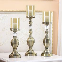 Candle Holders Modern Creative Metal Holder Table Retro Living Room Nordic Wedding Moroccan Bougeoir Home Decoration