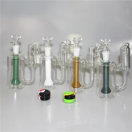 Water Pipe Glass Ash Catcher For Hookah Perc Ashcatcher Honeycomb Recycler Filter 14.4mm Male Female Joint For Shisha Bongs Dab Rig