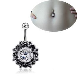 Navel Bell Button Rings New Belly Rings Elephant Dangle Button Body Piercing Navel Stainless Steel Bars Jewelry 667 T2 Drop Delivery Dhiu5