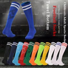 Men's Socks Unisex Knee High Double Stripes Athletic Soccer Football Tube Socks for Adults&Children Competition Training Towel Bottom Sports Sock