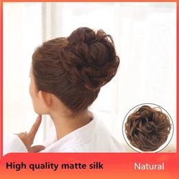 Synthetic Elastic Curly Hair Buns Chignons Hair Scrunchy Extensions Wrap Ponytail Donut Chignon Accessories