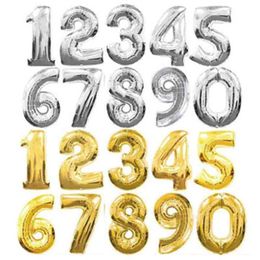 32 Inches Number Balloon Birthday Party Decorations Colour Aluminium Foil Balloons Wedding Home Banquet Supplies 0 9ch RRE14301