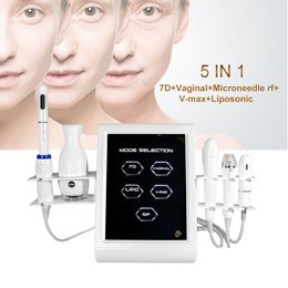 Beauty Center Use Multi-functional Beauty Equipment HIFU 7D RF Microneedling Ultrasound Wrinkle Removal Machine Face Lifting Vaginal Tightening Slimming Device