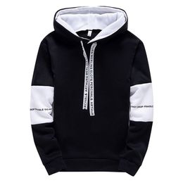 Men's Hoodies Sweatshirts Long Sleeve Casual Printing With Letter Spring Hip Hop Pullover Sports Top Male Hooded 220919