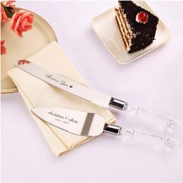 Party Favour Personalised Wedding Cake Knife Stainless Steel Shovel Set Birthday Gift Decoration Tools Customizable