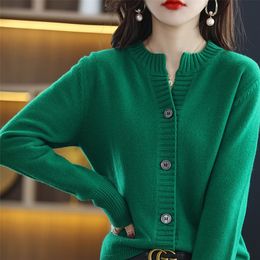 Women's Sweaters Women Autumn Winter Cashmere Sweater Cardigans Casual ONeck Long Sleeve Cardigans Female Elegant Chic Outerwear 220920