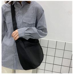 Evening Bags 2022 Spring Autum Capacity Students Canvas Shoulder Female Handbags Korean Satchel Cotton Cloth Crossbody Bag