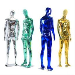 Fashionable Full Body Electroplating Mannequin Men Shiny Model Multicolor Customised