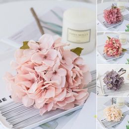 Decorative Flowers Simulation Hydrangea Handmade Dried For Wedding Living Room Resturant Decration B99