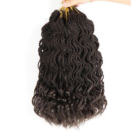 14'' Wavy Senegalese Twist Crochet Braid Hair Wavy Ends Synthetic Hair Extensions 35strands/pack for Black Women LS24