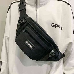 Yorai New Men Waist Bag Fashion Chest Bags Running Sport Messenger Packet Casual Canvas Travel Shoulder Package 3 Colour J220705