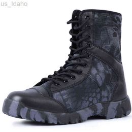 Boots Men's Military Field Training Combat 2021 Outdoor Breathable on Foot Hiking Boot Man Soft Desert Botas Hombre L220920