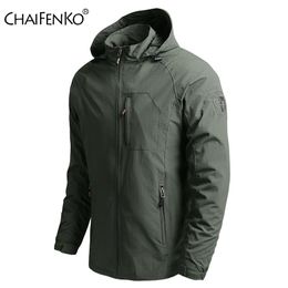 Men's Jackets Outdoor Hiking Waterproof Hooded Windbreaker Coat Autumn Casual Jacket Tactics Military 5XL 220919