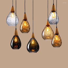 Pendant Lamps Modern Loft LED Chandelier Lighting Vintage Glass Light Retro Coffee Droplight Dinning Room Hanging Deco