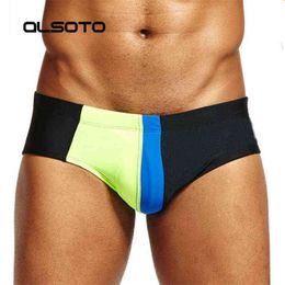 Men's Swimwear New Sexy Swimming Briefs Low Waist Swimsuit Gay s Bathing Beach Swim Shorts J220913