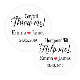 Party Supplies DouxArt 100 Pieces Custom Personalised Wedding Stickers 40mm Favours Baptism Communion Invitation Handmade Labels P012