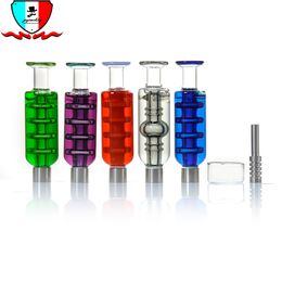 Smoking Accessories Corloed Nectar Collect cooling oil Inside Clear Glass Bowl 510 Screw Joint Glass Pipe for Dab Rig Water Pipes