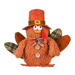 Festive Supplies Table Decorations For Thanksgiving Turkey Figurines Harvest Festival Decors Fall Autumn Doll Party