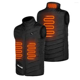 Men's Tank Tops Winter Outdoor Electric 11 Areas Heated Vest Thermal Cloth Feather Camping Hiking Warm Jacket For Christmas Gifts