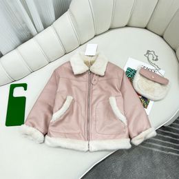 Baby Designer Clothes Down Coat Fashion Children's Winter New Fur One Chain Long Sleeve Boys And Girls Rabbit Hair Velvet Jacket Overcoat Kids Clothing