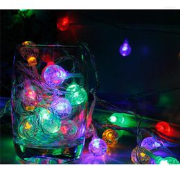 Strings 3.5m 20 LED Fairy Lights Battery Ball Christmas Outdoor Waterproof Warm White Garden Decor Light String Luces 35NE7